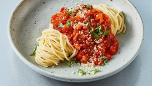 Vegetarian mushroom bolognaise sauce