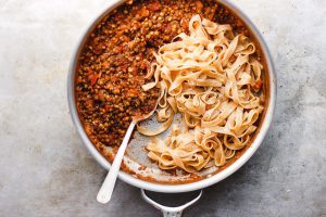 Vegetarian mushroom bolognaise sauce