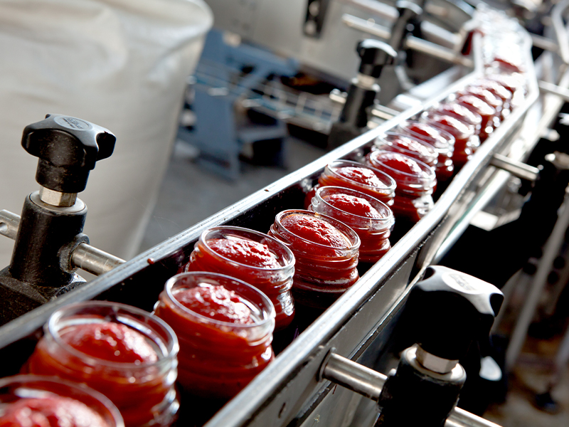 organic tomato paste in glass jar + buy